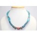 Tibetan Silver Necklace Beaded Turquoise Coral Gem Stone Designer Handmade B318